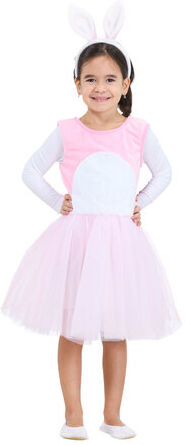 buttinette Kinderkleid "Hase", rosa/weiß