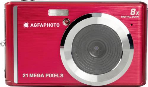 AgfaPhoto DC5200 Digitalkamera 21 Megapixel Rot, Silber