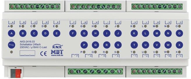 MDT technologies Actionneur de commutation 24 canaux 12TE REG, 16A, 230VAC AKS-2416.03 (AKS-2416.03)