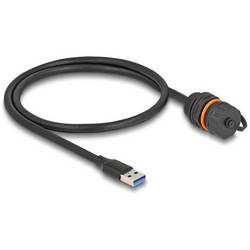 Delock USB-Kabel USB 3.2 Gen1 USB-A Stecker, USB-A Buchse 0.60 m Schwarz Wasserdicht 88149