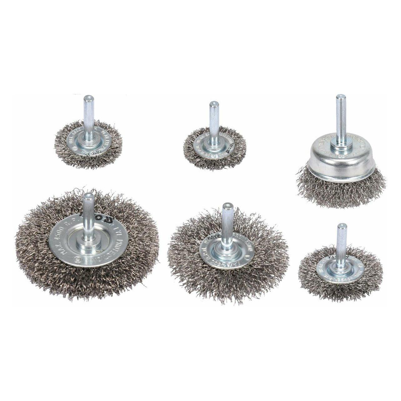 Yato Tellerbürsten mit Heizdraht AUS Stahlkarbonat INOX 6 2x37mm,50mm,2x62mm,75mm (YT-47593) (YT-47593)