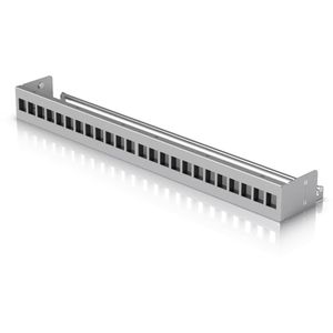 UbiQuiti Patchpanel UACC-RACK-PANEL-PATCH-BLANK-24, 19 Zoll, 1HE, grau, für 24 Ports