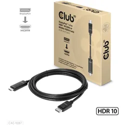 CLUB3D DisplayPort 1.4 to HDMI 4K120Hz or 8K60Hz HDR10 Cable M/M 3m/9.84ft