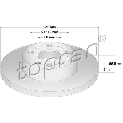 Topran Bremsscheibe [Hersteller-Nr. 108507] für VW