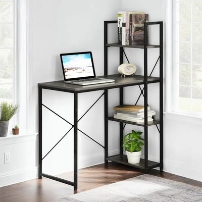 Convenience Concepts Designs2Go Office Workstation Desk with Shelves