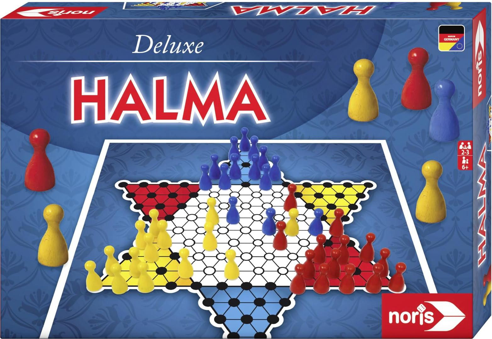 Noris Deluxe Halma met houten pionnen