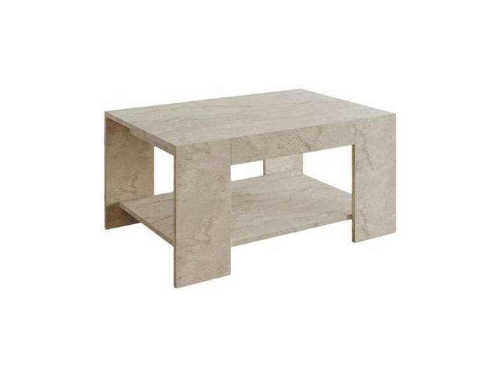 Livetastic Couchtisch Lina Couchtisch, Beige, Travertinoptik, 60x44x90 cm, einfacher Aufbau, Wohnzimmer, Wohnzimmertische, Couchtische