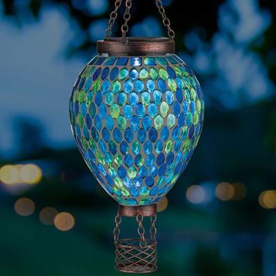 Regal Art & Gift Mosaic Hot Air Balloon Solar Lantern Multi Cool , Multi Cool