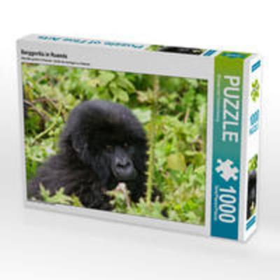 CALVENDO Puzzle Berggorilla in Ruanda | 1000 Teile Lege-Größe 64x48cm Foto-Puzzle für glückliche Stunden