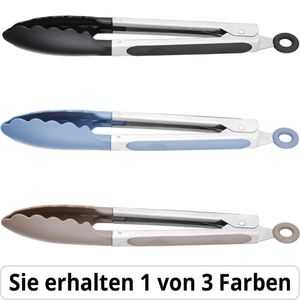 Böttcher-AG Grillzange Küchenzange, 27cm, Griff gummiert, aus Kunststoff / Edelstahl