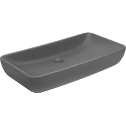 vidaXL Luxus-Waschbecken Rechteckig Matt Dunkelgrau 71x38 cm Keramik