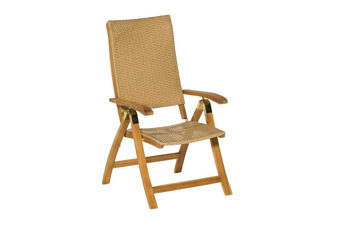MERXXHANDELS Capri Klappsessel Natur Stahl/Kunststoffgefl/Akazie 16909062