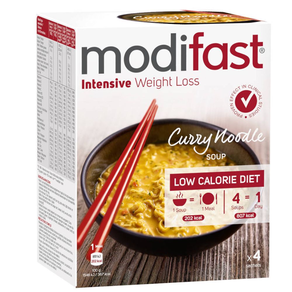 Modifast Curry Noedelsoep 4x55 g Beutel