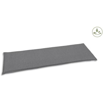 Bankauflage GO-DE, grau (hellgrau), B:48cm H:148cm, Bezug: 100% Polyester, Polsterauflagen, Bankauflage, 3 Sitzer, wasserabweisend