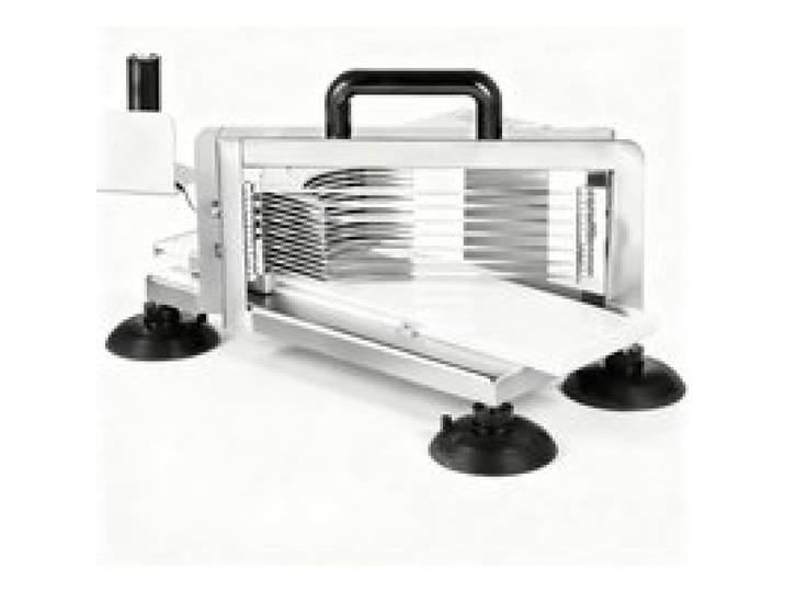 VEVOR Kommerzieller Tomatenschneider, 3/8 Zoll Tomatenschneider, Hochleistungs-Tomatenschneider aus Edelstahl, Manueller Gemüseschneider, zum Schneiden von Tomaten, Gurken, Bananen