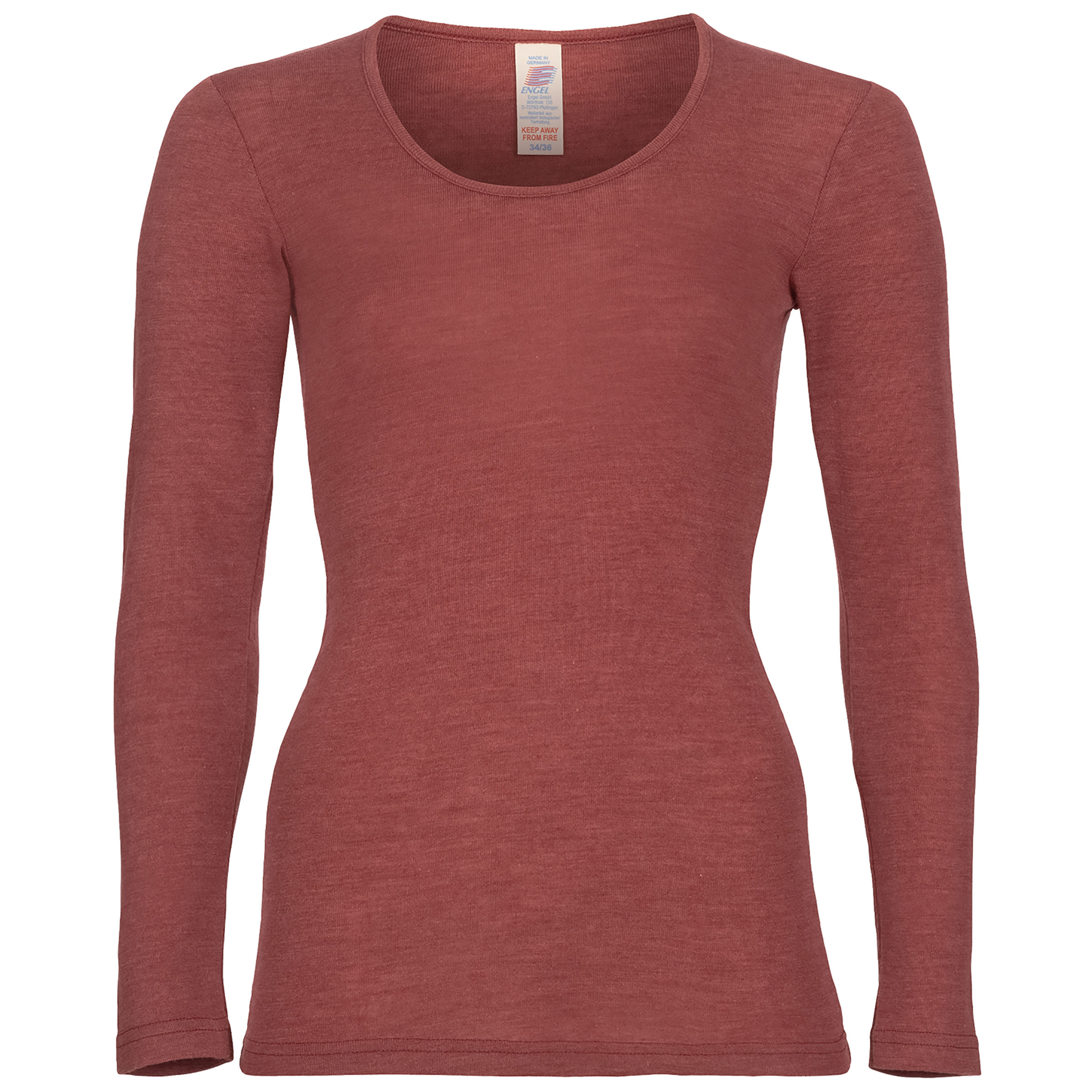 Engel Damen Longsleeves Merino rot Größe S Lifestyle Hautfreundlich Merinowolle