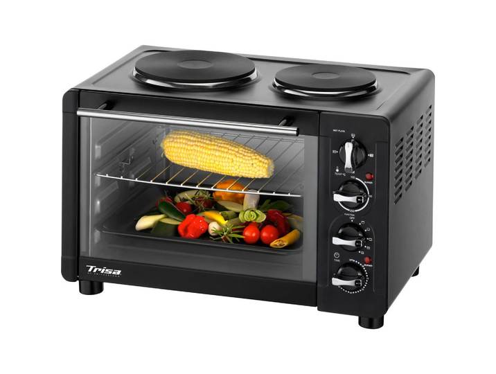 Trisa Electronics Minibackofen, Schwarz, Metall, 32x34x51 cm, RoHS, Kochgeschirr, Küchengeräte, Sonstige Küchengeräte