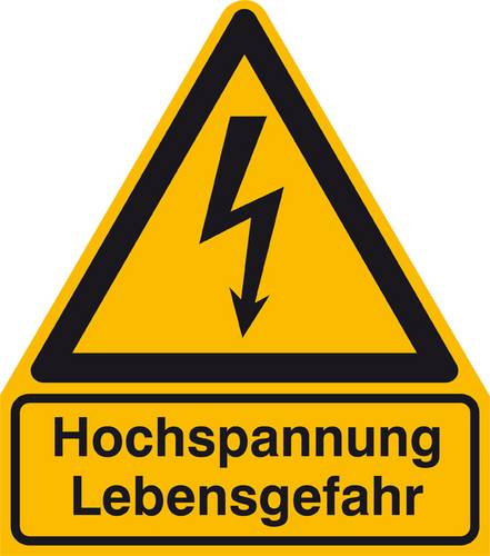 Warn-Kombischild Achtung Aluminium (B x H) 297mm x 410mm ISO 7010 1St.