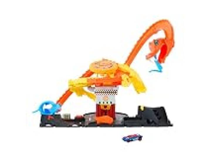 Hot Wheels City Coffret L’Attaque de la Pizzeria & 1 Voiture
