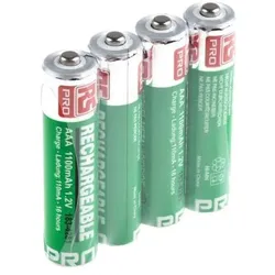 RS PRO AAA-Akku, NiMH, 1.2V, 1.1Ah, Standard-Anschluss geringe Selbstentladung, -10 +40 (Ch (4 Stk., AAA, 1100 mAh), Batterien + Akkus