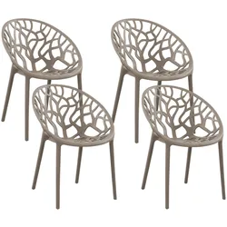 CLP 4er Set Stuhl Hope   Farbe: taupe
