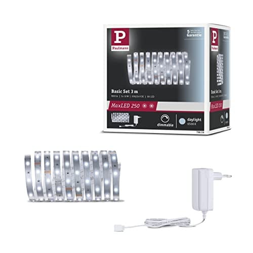 Paulmann MaxLED 250 LED-strip basisset, daglichtwit 6500 K, 12 W, zilver