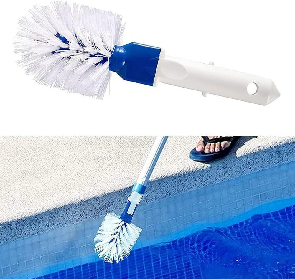 LTPRTZ Zwembad Reinigingsborstel met Rond Ontwerp - Wit Blauw