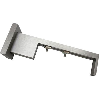 Wandträger "Multiträger", silber (stahl, gebürstet), SCHÖNER WOHNEN-KOLLEKTION, Gardinenstangenhalterungen, Serie Einzelprogramm Matteo rechteckig