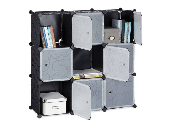 Relaxdays Regalsystem mit Türen