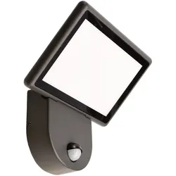 Deko-Light LED Außenwandleuchte ALKES S MOTION, IP65, 220-240V AC, 21W 3000K, Kopf 45° geneigt, Anthrazit, mit PIR Bewegungs-Sensor D-731139
