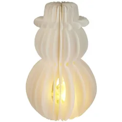 Weihnachtsbeleuchtung, Weihnachtliche Schneemann LED Dekoration Wabenpapier mit 6h Timer, 50 cm