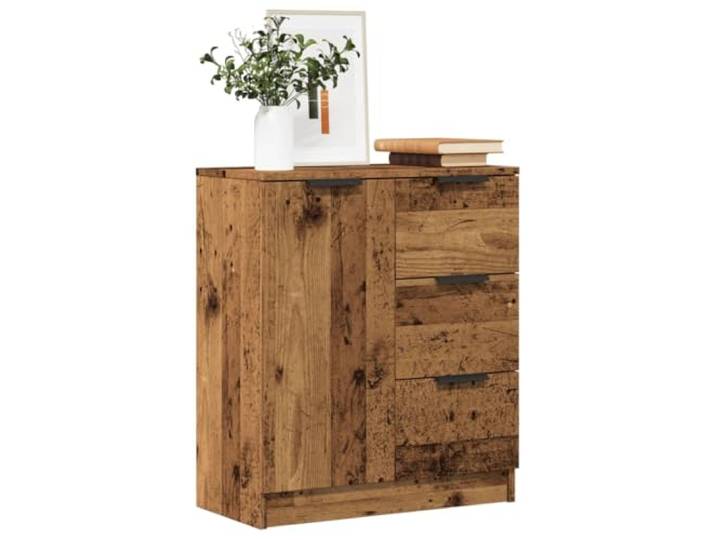 HEFZGDB Minimalistisches Sideboard für Wohnzimmer aus Holzwerkstoff mit glatter Oberfläche, multifunktionales Sideboard mit großer Stauraumkapazität und beidseitig montierbaren Türen,