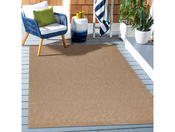 Outdoorteppich AYYILDIZ TEPPICHE DHAKA 8713, auch als Läufer , beige, B:140cm H:5mm L:200cm, Polypropylen, Teppiche, Outdoorteppich, Pflegeleicht / Strapazierfähig / In- und Outdoor geeignet