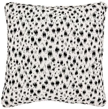 "Tache Spotted Sunbrella Outdoor Pillow - Spotted Black 20"" x 20"" - Ballard Designs"
