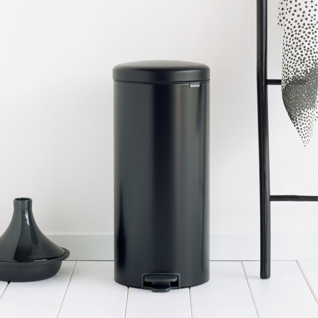 Brabantia NewIcon Soft Closing 30 Litre Pedal Bin Matt Black