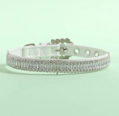 Uplift Picks Adjustable Pearl Cat Collar With Rhinestone Pet Necklace Charm 02 24 30 Cm