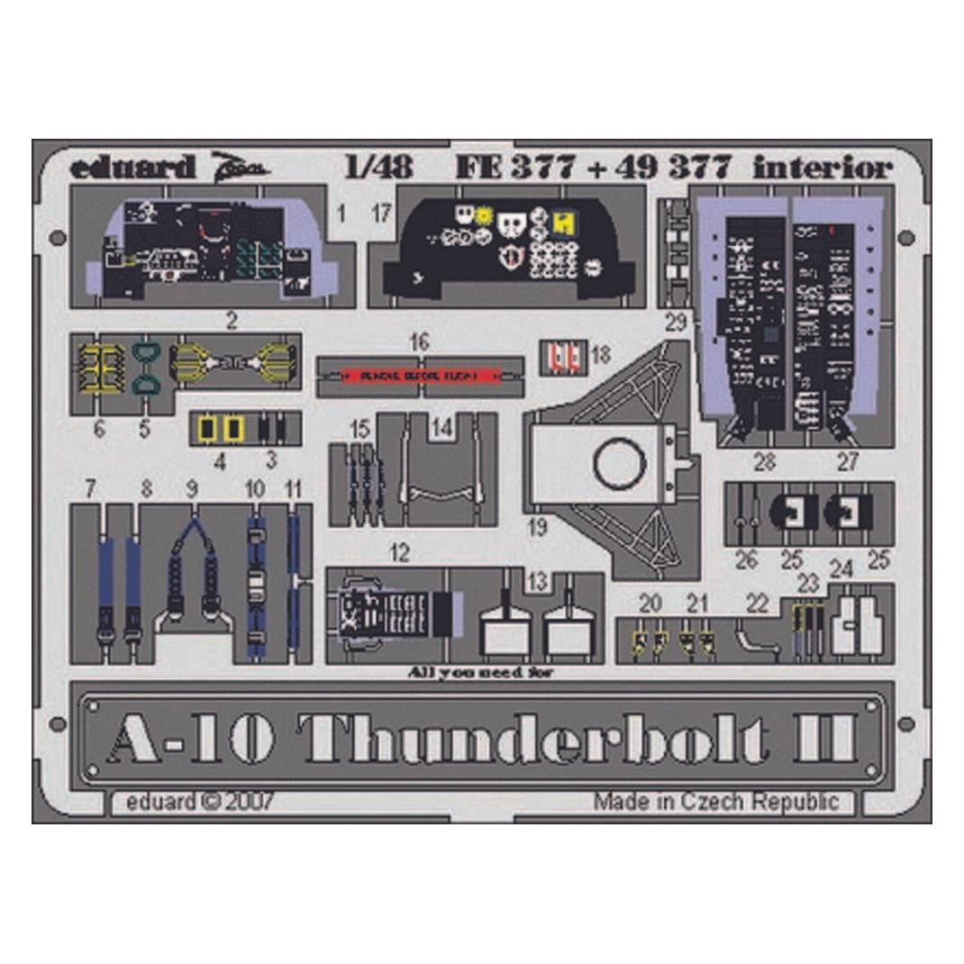 Eduard A-10 Thunderbolt II interior Für Italeri Bausatz (FE377)
