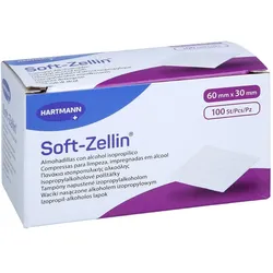 Soft-zellin Alkoholtupfer 30x60 mm