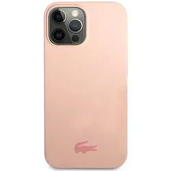 Lacoste iPhone 13 Pro Max Liquid Silicone Glossy Printing Logo Case (Apple iPhone 13 Pro Max), Smartphone Hülle, Pink