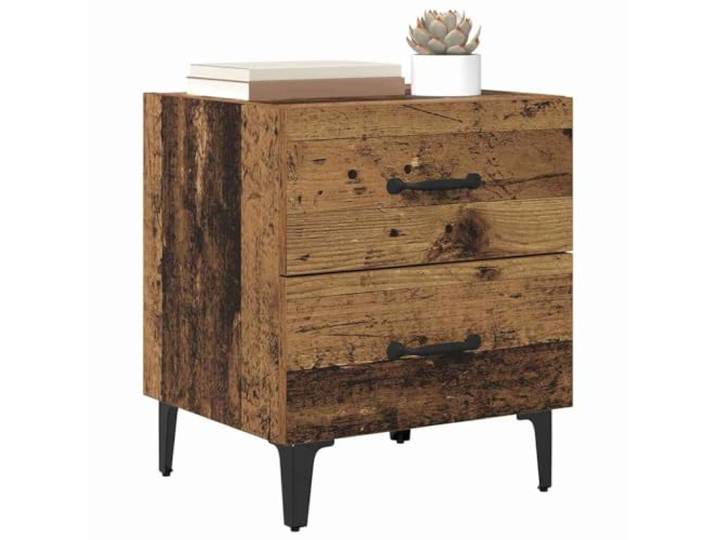 KTHLBRH Bettschrank 2 Stück Altholz 40 x 35 x 47,5 cm Rustikal Elegant, Praktischer Kleiner Nachttisch, Schlafzimmer, Vintage-Stil