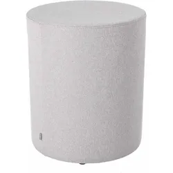 Pouf Rondo, moderner Stoffbezug mit Styroporkern, rund, hellgrau, Ø 40 cm, bequem für Dein Zuhause