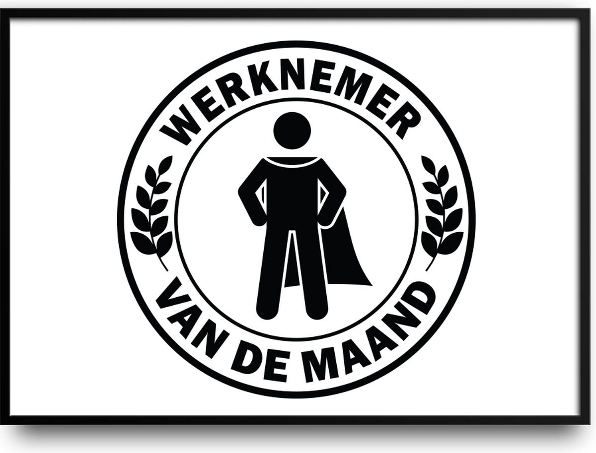 Werknemer van de maand Fotolijst met glas 50 x 70 cm voor op kantoor