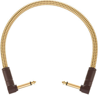 Fender Deluxe Patch Cable Angle 30cm Tweed Natural