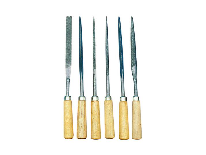 Rayher Feilen-Set mit Holzgriff 17 cm 6 Stück