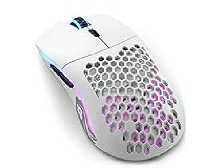 GLORIOUS Gaming Model O Wireless Gaming Mouse - Superlight, 69g Honeycomb Design, RGB, Ambidextrous, Lag Free 2.4GHz Wireless, Up to 71 Hours Battery - Matte White