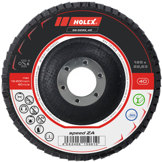 Holex Disquesà lamelles speed ZA plat,⌀ 178 mm, Grain: 80 (565296 80)