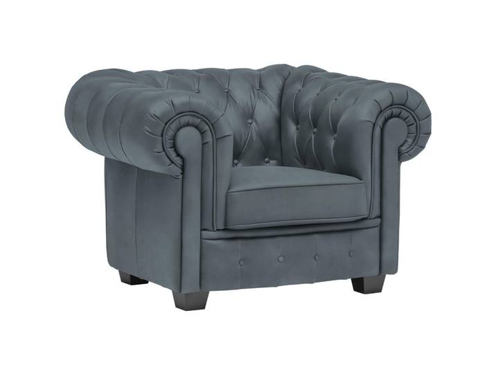 Landscape Chesterfield-Sessel, Graublau, Holz, Kiefer, vollmassiv, 115x76.5x96 cm, Fsc, Made in Europe, Lederauswahl, Stoffauswahl, Wohnzimmer, Sessel, Chesterfield-Sessel
