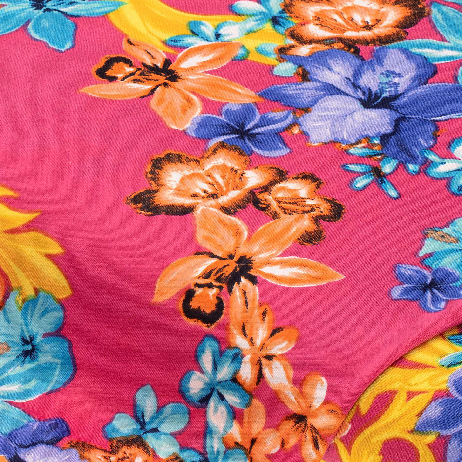 Elastik-Jersey "Blumen", pink-color