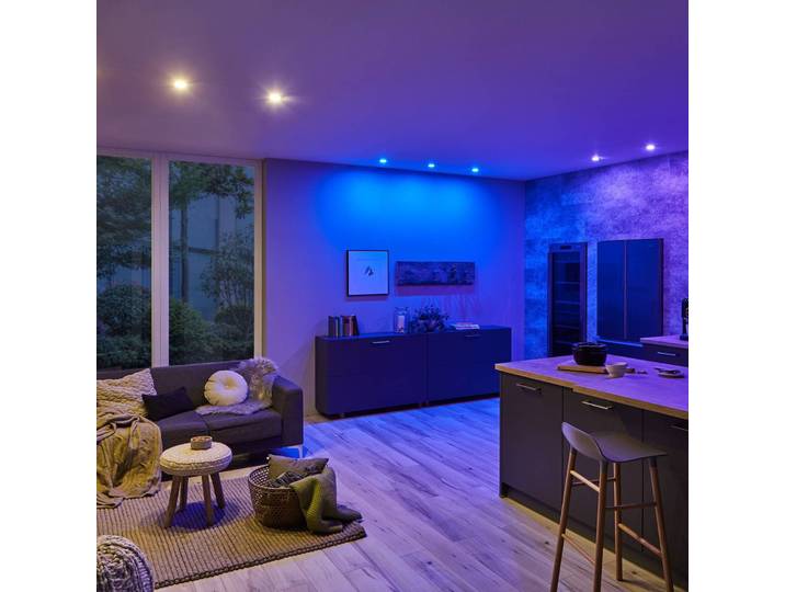 Paulmann ZigBee Coin LED RGBW 400 lm Coin, dimmbar, weiß / opal, für Wohn- / Esszimmer, Kunststoff, Modern, Einbauleuchte