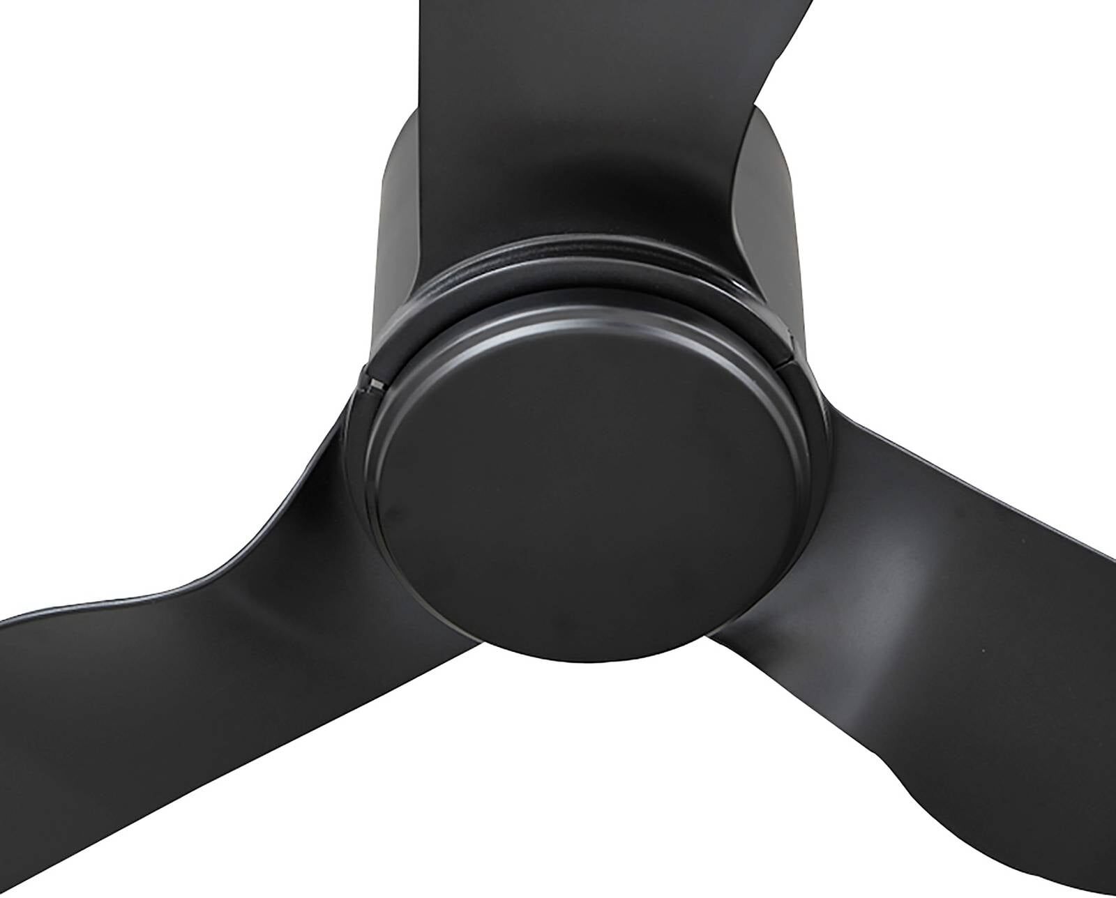 Ventilador de techo Lindby Aulo, negro, CC, silencioso, Ø 123 cm Aulo, Negro, Salón / Comedor, Metal, Moderno